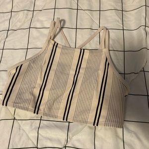 Abercrombie kids size 9/10 blue and white swimsuit top